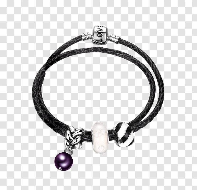Charm Bracelet Bead Jewellery Pandora - Leather Transparent PNG