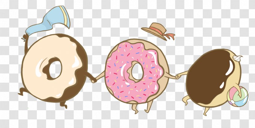 Donuts Frosting & Icing Sprinkles Drawing National Doughnut Day - Flower - Cartoon Couple Design Transparent PNG