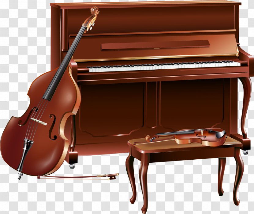 Grand Piano Violin Cello Clip Art - Cartoon - And Transparent PNG