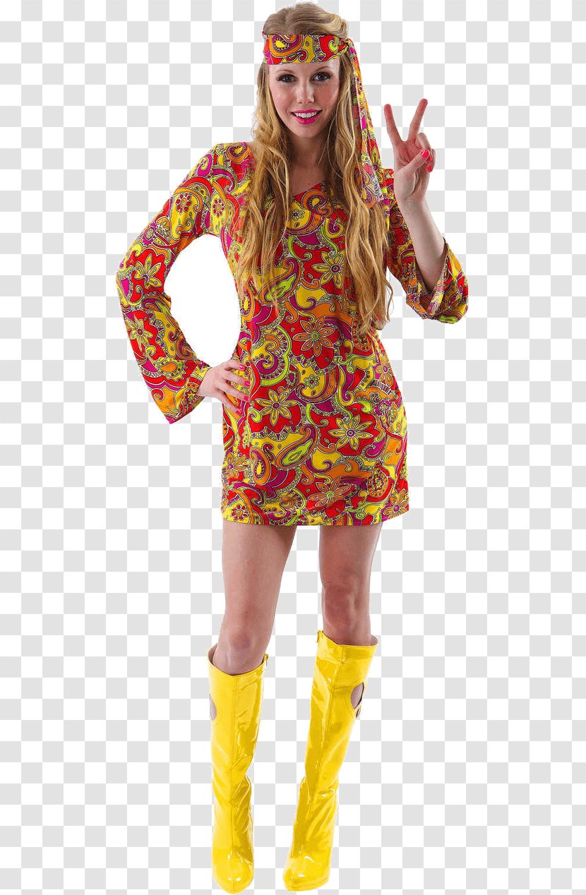 1960s Costume Party Hippie Flower Power - Design - Hippies Transparent PNG