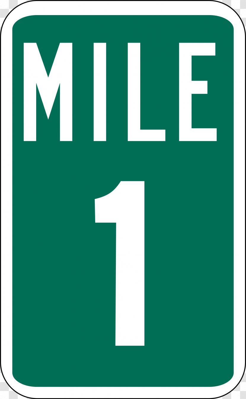 Milestone Traffic Sign Mile Marker 0 Road - Highway Transparent PNG