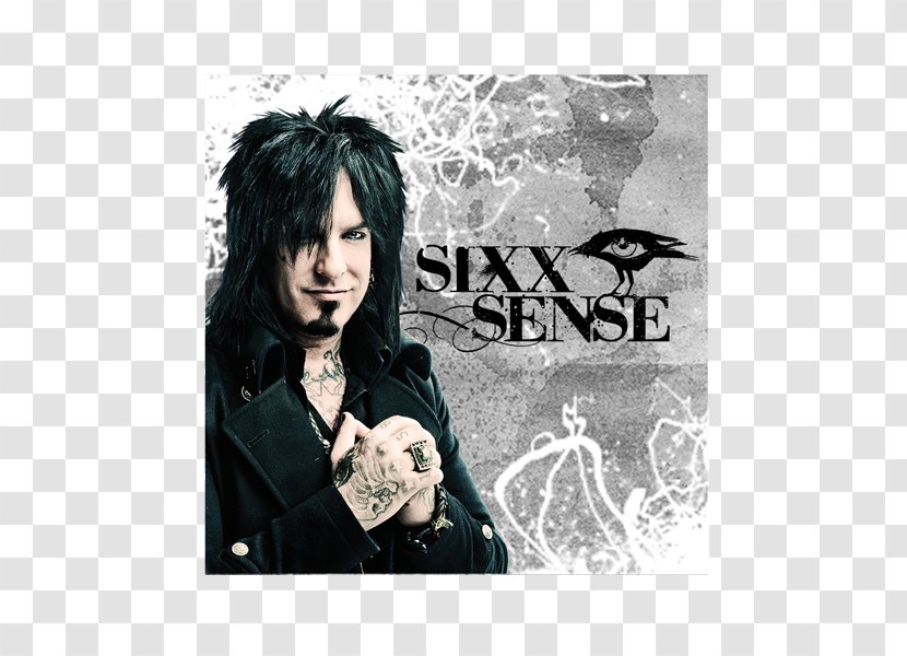 Album Cover Poster Black Hair Sixx Sense - Compact Disc - And White Transparent PNG