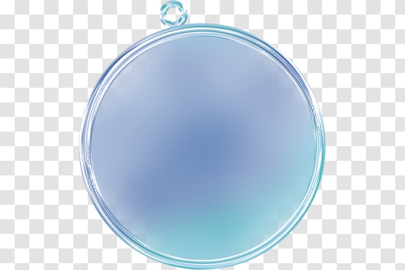 Blue Glass Circle - Oval - Mini Mirror Transparent PNG