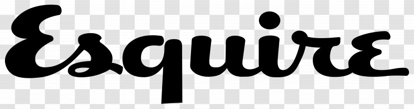 Esquire Logo GQ Magazine - Black And White - Text Transparent PNG