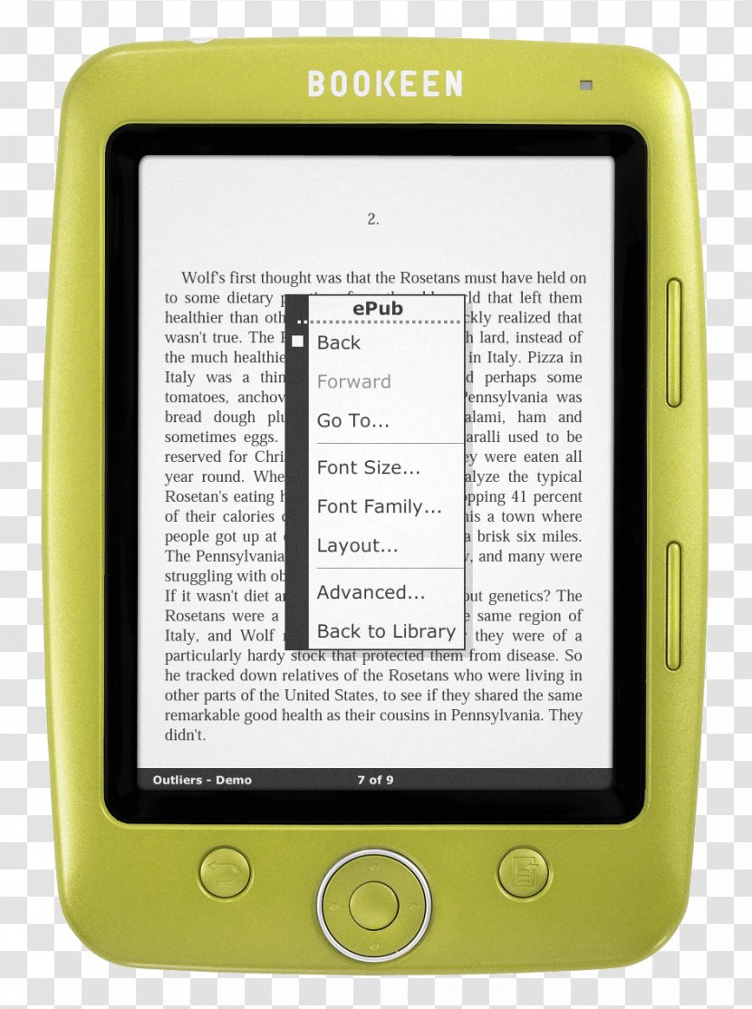 Comparison Of E-readers Cybook Opus Bookeen Gen3 - Telephony Transparent PNG