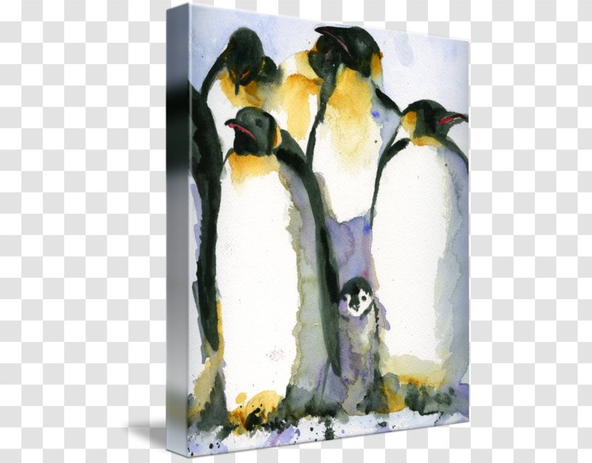 Watercolor Painting Artist Canvas Print - King Penguin - Chill Transparent PNG