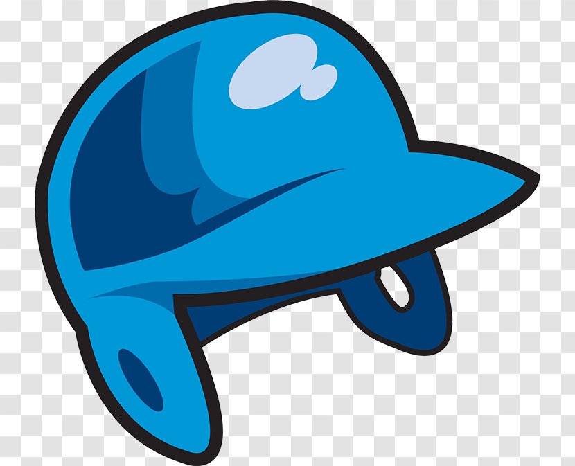 Baseball Bat Batter Umpire - Cartoon Hand Painted Blue Hat Transparent PNG