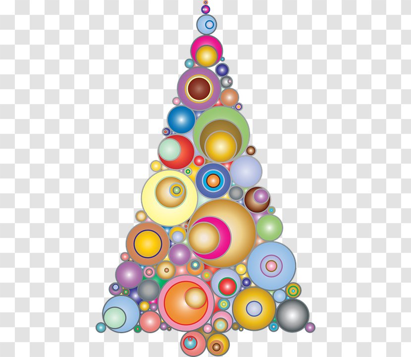 Christmas Tree And Holiday Season Ornament - Decoration - Circle Trees Transparent PNG