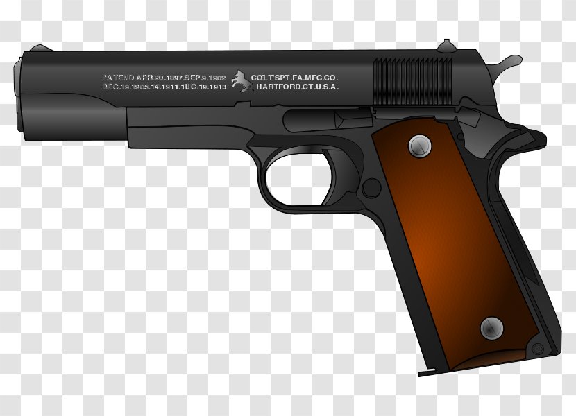 M1911 Pistol .45 ACP Automatic Colt Colt's Manufacturing Company Firearm - Trigger - Handgun Transparent PNG