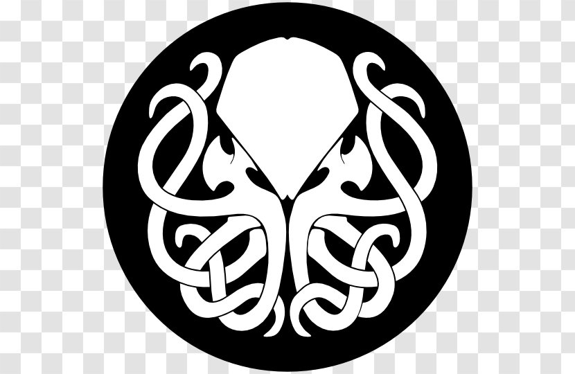 Cthulhu Mythos Decal Sticker Car - Black And White Transparent PNG
