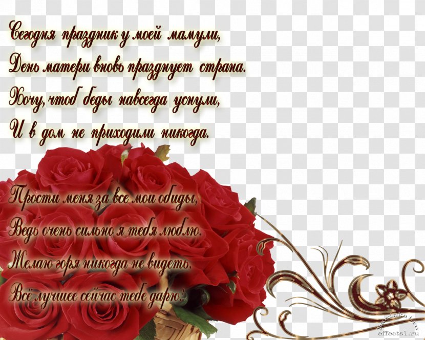 Garden Roses Birthday Verse Greeting & Note Cards Mother's Day - Friendship Transparent PNG