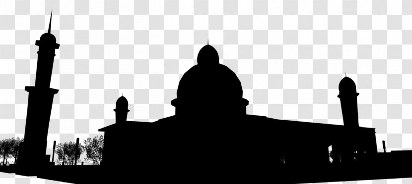 Black & White - Temple - M Place Of Worship Silhouette Spire Inc Transparent PNG