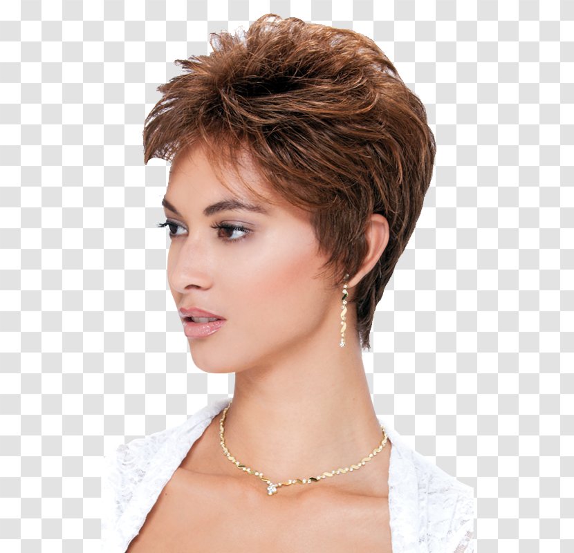 Layered Hair Coloring Brown Feathered - Chin Transparent PNG