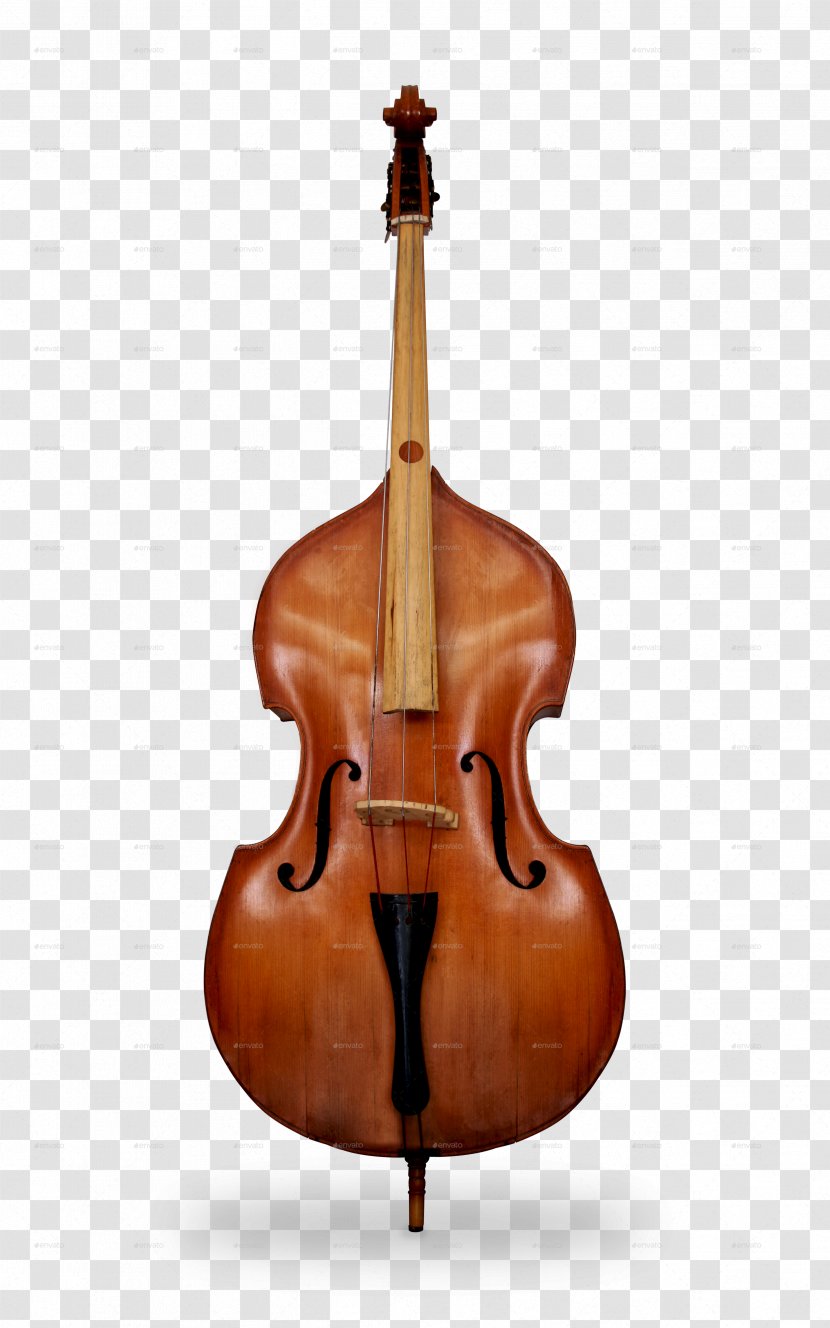 Bass Violin Double Violone Viola Guitar - Watercolor Transparent PNG