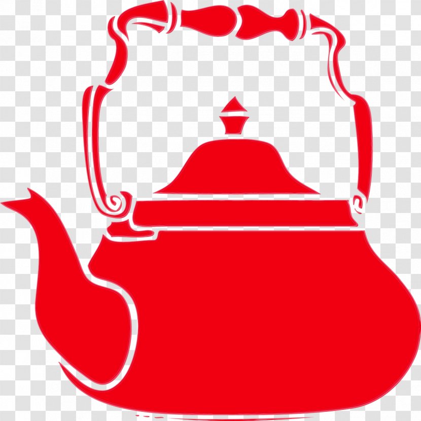Red Kettle Clip Art Teapot Transparent PNG