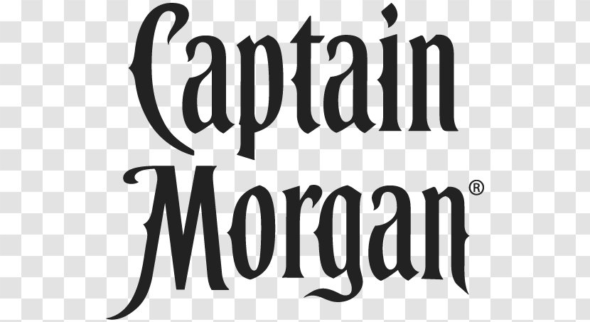 Captain Morgan Rum Logo Font - Black And White - Design Transparent PNG