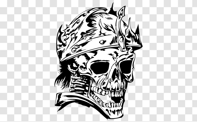 Skull T-shirt Art - Stencil Transparent PNG