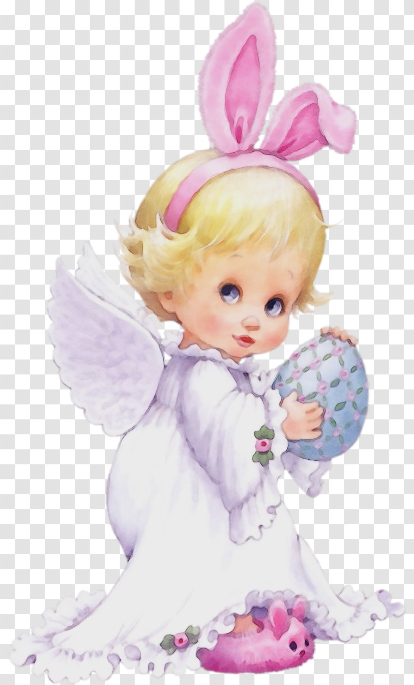 Pink Doll Angel Cartoon Transparent PNG