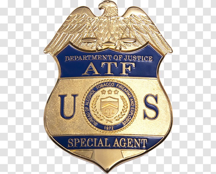 Bureau Of Alcohol, Tobacco, Firearms And Explosives United States Department Justice Badge - Emblem Transparent PNG