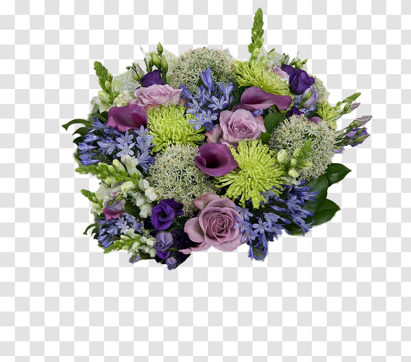 Floral Design Cut Flowers Flower Bouquet - Purple - Fiori Transparent PNG