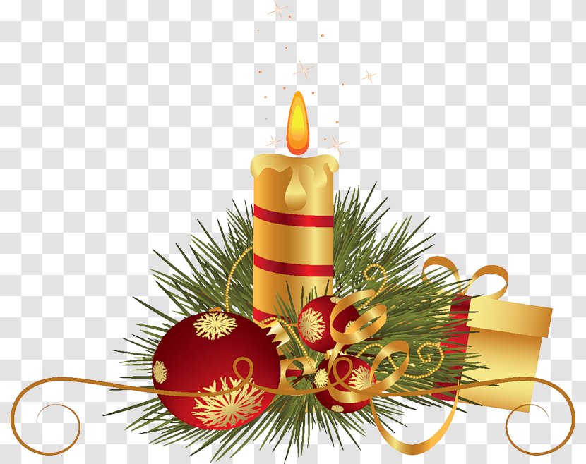 Christmas Decoration Candle Clip Art - Centrepiece Transparent PNG