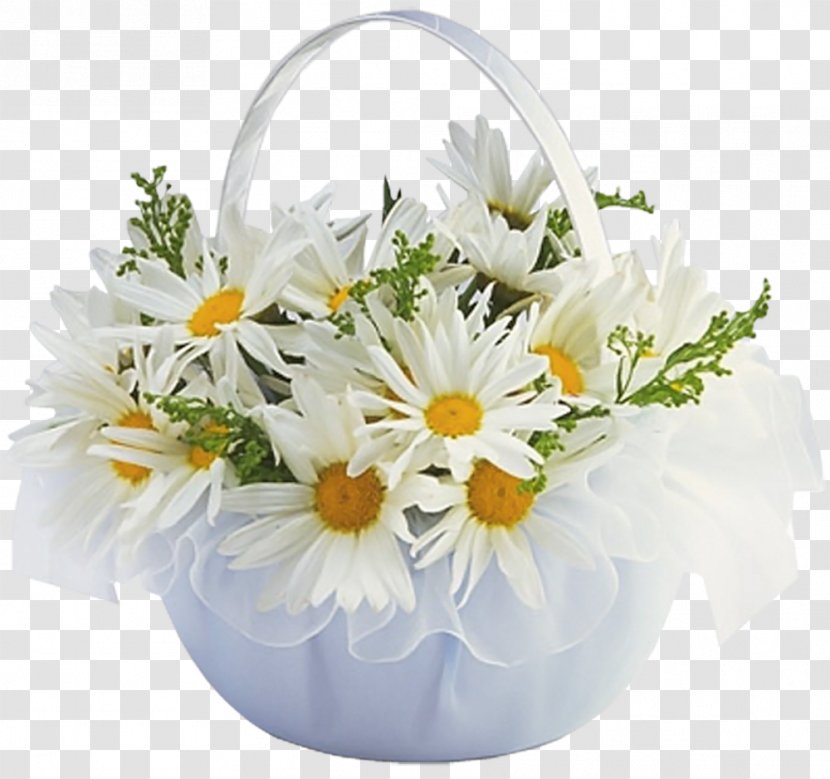 Flower Basket Clip Art - Chrysanths - With Daisies Transparent Clipart Transparent PNG