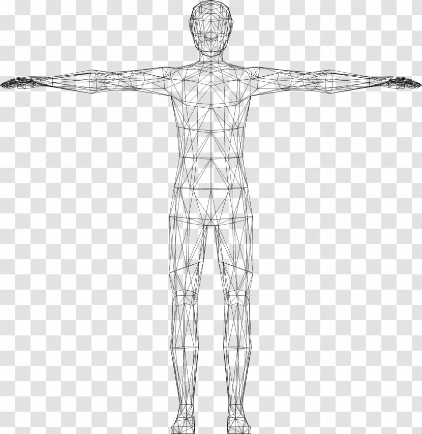 Website Wireframe Human Body Clip Art - Frame Transparent PNG