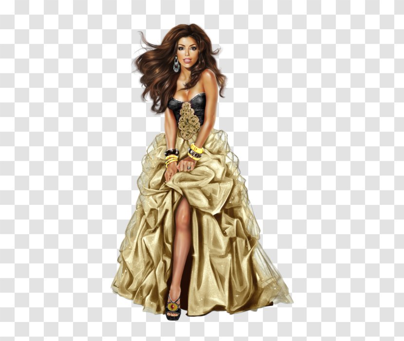 Woman Female Fashion Graphics Painting - Cartoon Transparent PNG