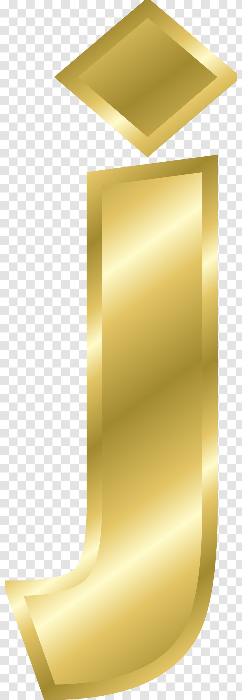 Letter Case Alphabet J - Material - Gold Transparent PNG