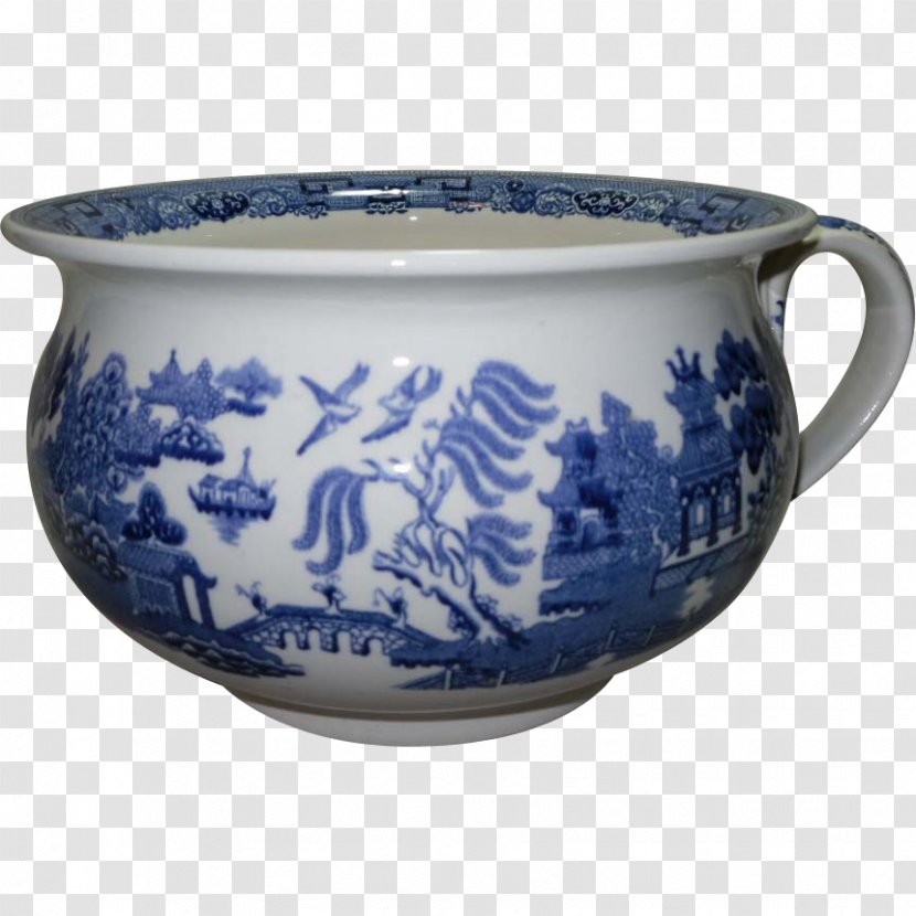 Blue And White Pottery Chamber Pot Ceramic Porcelain - Serveware - Polish Shoppe Transparent PNG