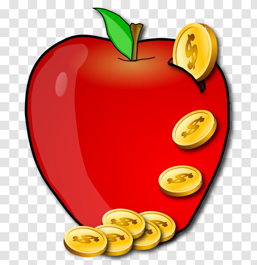 Clip Art Apple Drawing Cartoon - Clker Transparent PNG