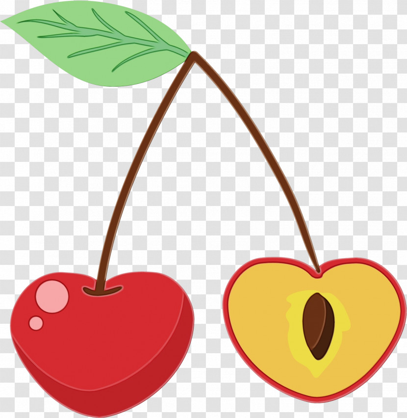 Heart Cherry Plant Leaf Tree Transparent PNG