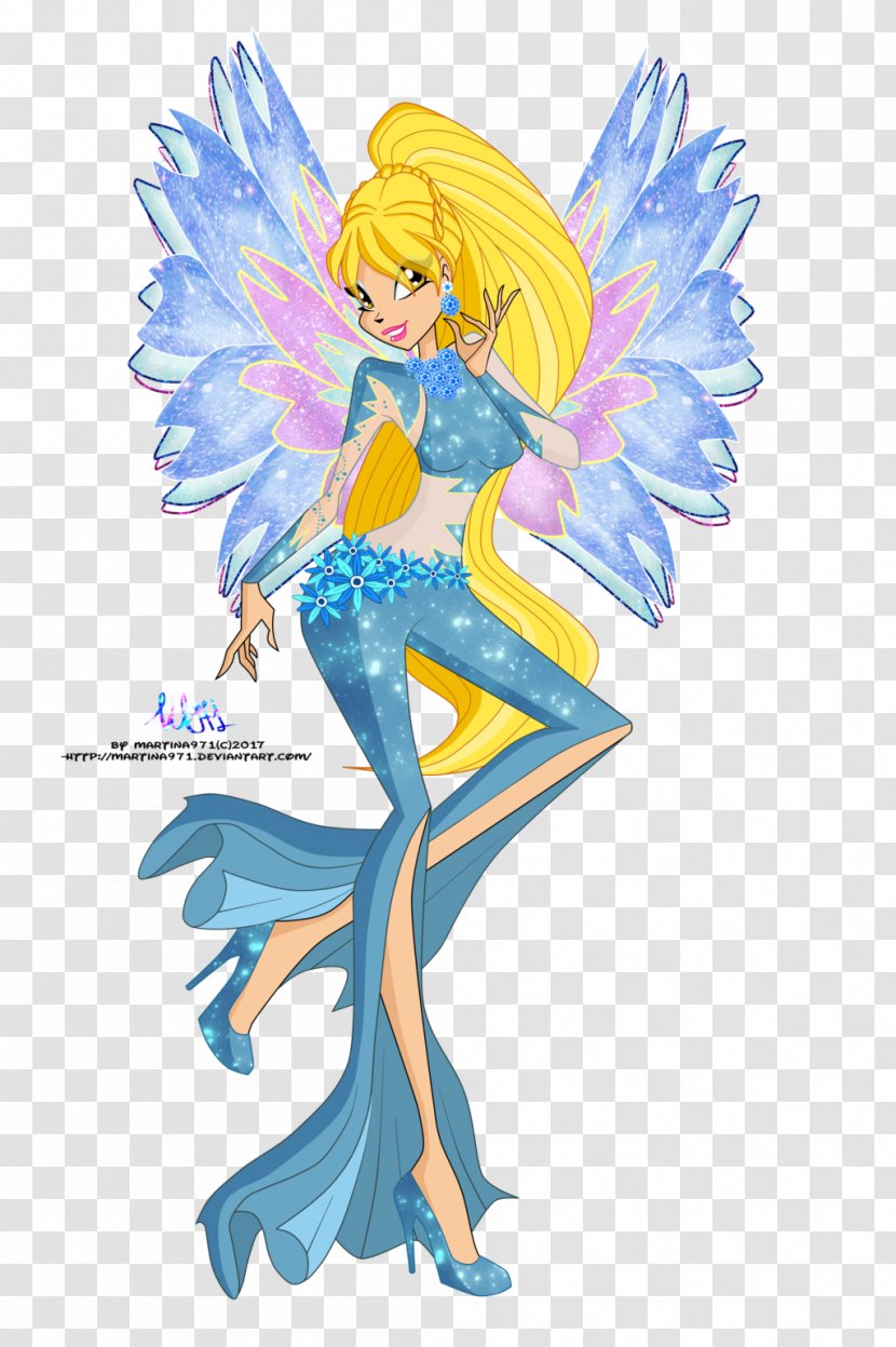 Stella Bloom Fairy Drawing - Silhouette Transparent PNG