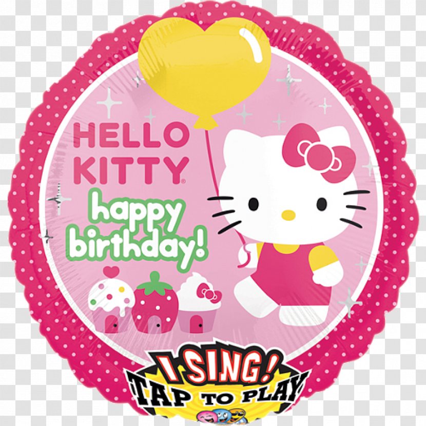 Balloon Hello Kitty Happy Birthday Party Transparent PNG