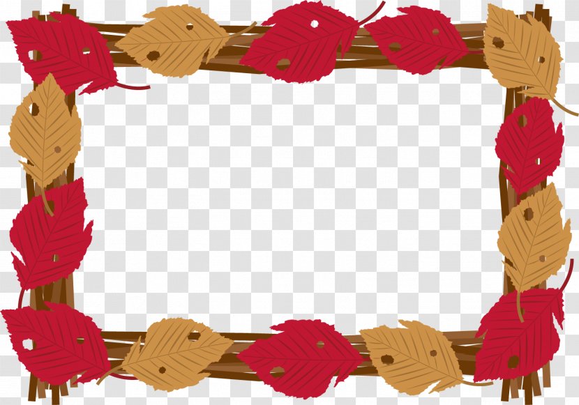Autumn Leaves Frame. - Christmas Day - Ornament Transparent PNG