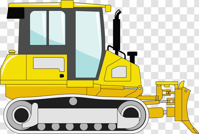 Vehicle Construction Equipment Transport Bulldozer Yellow Transparent PNG