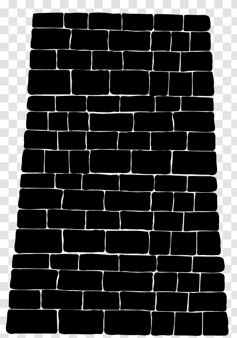 Staffordshire Blue Brick Stone Wall Clip Art - Black And White Transparent PNG