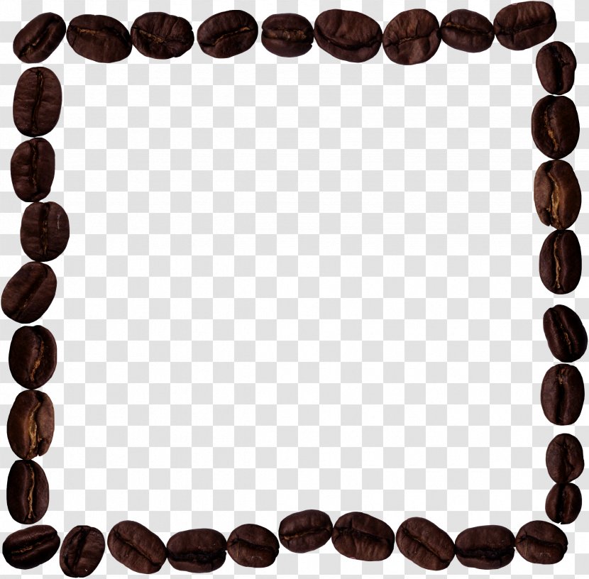 Coffee Bean Picture Frame Designer - Brown - Black Rectangular Beans Transparent PNG