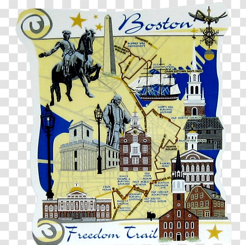 The Freedom Trail Foundation Boston Massacre Charlestown Navy Yard Faneuil Hall Marketplace - Map Transparent PNG