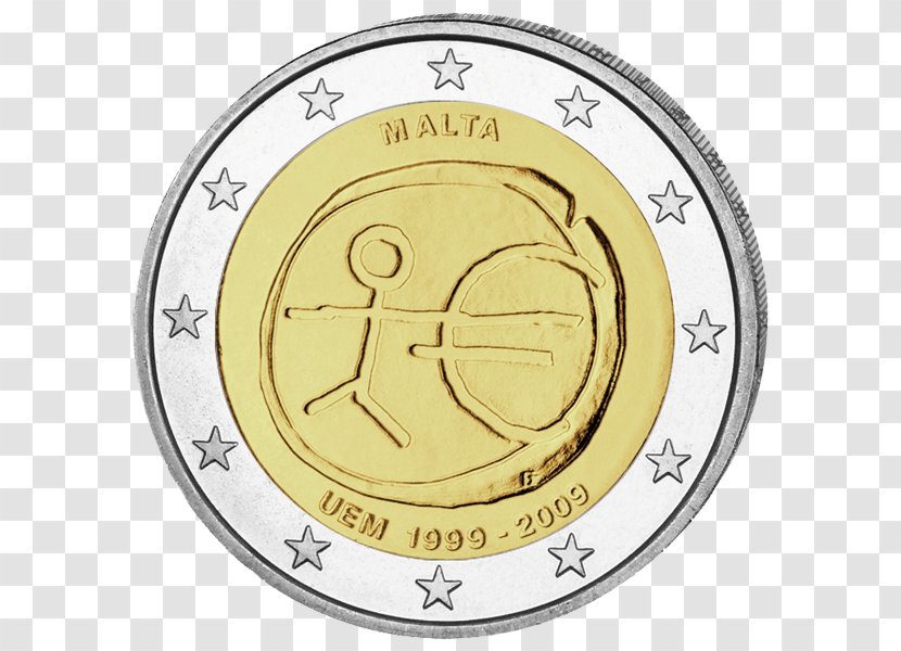 2 Euro Coin Slovak Coins Transparent PNG