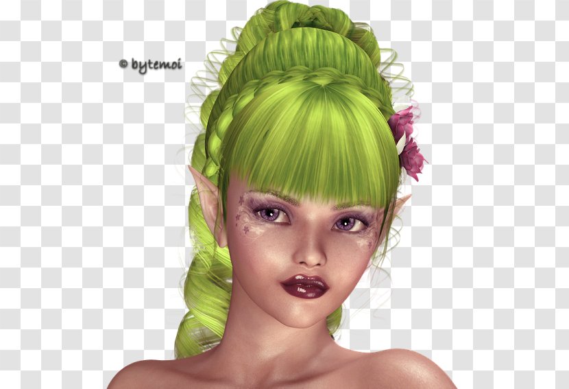 Eyebrow Hair Coloring Green Black - Head Transparent PNG