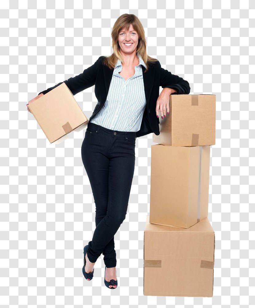 Mover Relocation Carton Business Stock Photography - Frame - Professional Women Image [ Transparent PNG