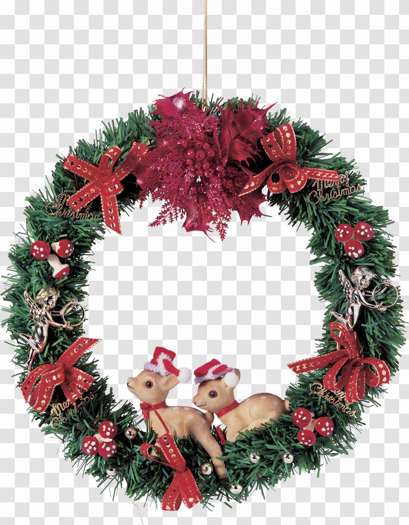 Christmas Ornament Wreath Garland Ded Moroz - Decoration Transparent PNG