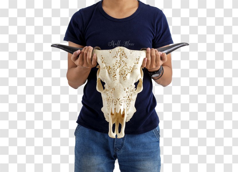 Skull Cattle Bird T-shirt Sleeve Transparent PNG