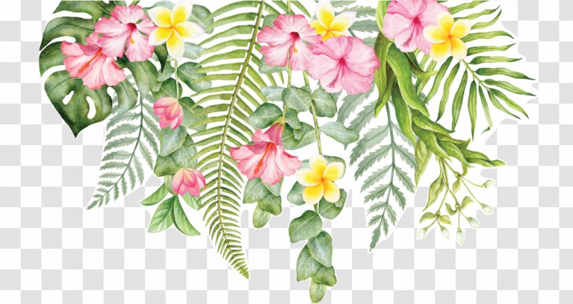 Cut Flowers Wall Decal Floral Design - Textile - Tropical Flower Transparent PNG