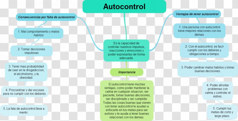 Concept Map Graphic Organizer Self-control - Thought Transparent PNG