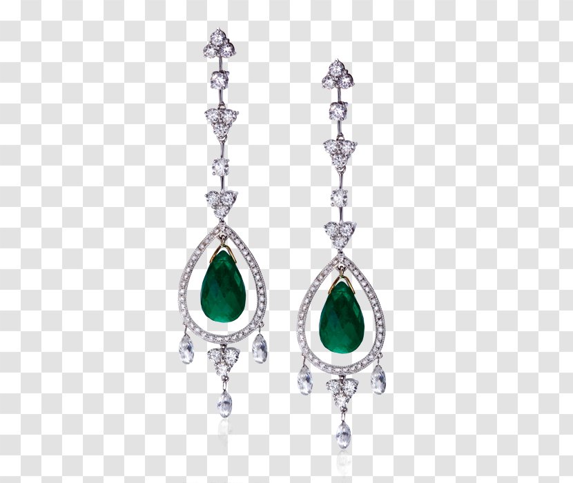 Emerald Earring Body Jewellery Human - Gem Transparent PNG