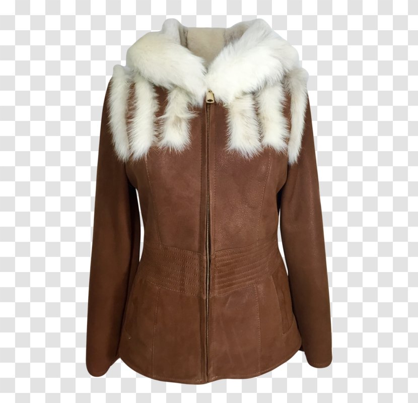 Leather Jacket Coat Fur Clothing Sheepskin - Shearling Transparent PNG