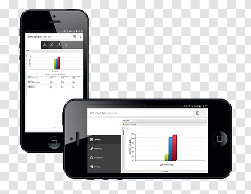 Smartphone Mobile Business Intelligence Analytics - Marketing Transparent PNG
