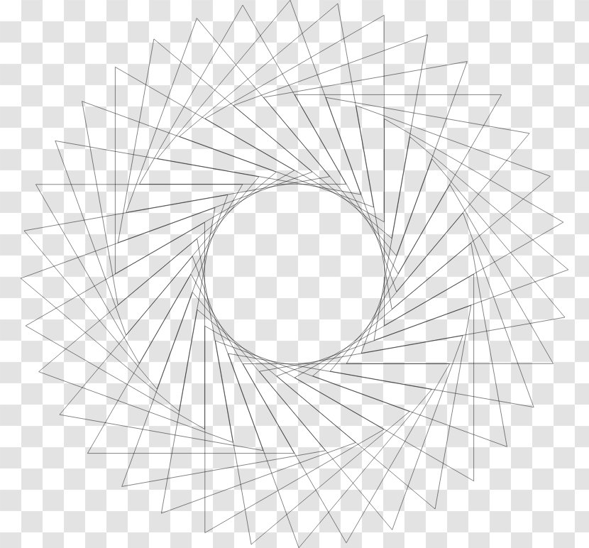 Circle Point Angle - Black And White - Geometric Line Transparent PNG